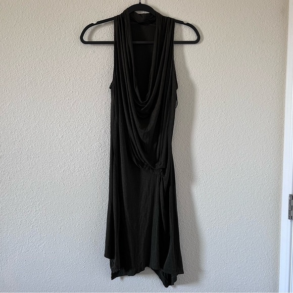 Donna Karen New York Black Label Women’s Dress Medium Brown Asymmetrical - Picture 1 of 12